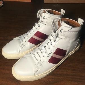 White leather Bally "Hedern" high top sneakers